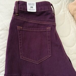 PacSun High Rise Festival Shorts in Deep Purple